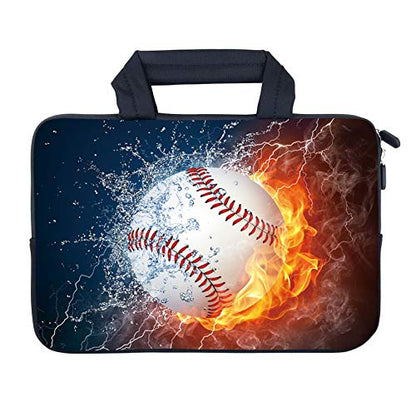 AMARY14 15 15.4 15.6 inch Laptop Handle Bag Computer Protect Case Pouch Holder Notebook Sleeve Neoprene Cover (baseball) - color: Baseball