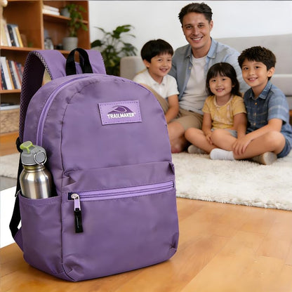 Lightweight Travel Backpack, Casual Daypack, Durable Commuter Bag, Adjustable Shoulder Straps, for Work, Hiking(Purple)