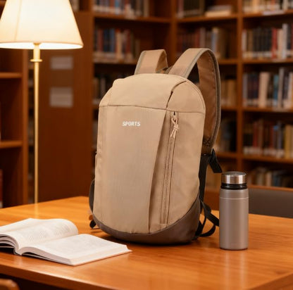 Mini Backpack for Men and Women Casual Travel Lightweight Dual Shoulder Bag,Khaki