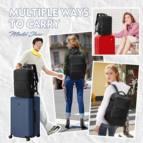 suradar Small Travel Backpack for Women Men,Carry On Backpack Flight Approved Hiking Backpack Rucksack Casual Daypack Personal Item Travel Weekender Essentials Backpacks - color: A2-black, size: Small