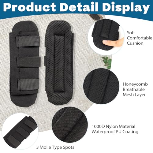 2 Pack Shoulder Strap Pads, Backpack Accessories Nylon Cushion Vest Shoulder Strap Pads with Spacer Mesh Fit for 2" Sling Bags Straps