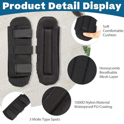 2 Pack Shoulder Strap Pads, Backpack Accessories Nylon Cushion Vest Shoulder Strap Pads with Spacer Mesh Fit for 2" Sling Bags Straps