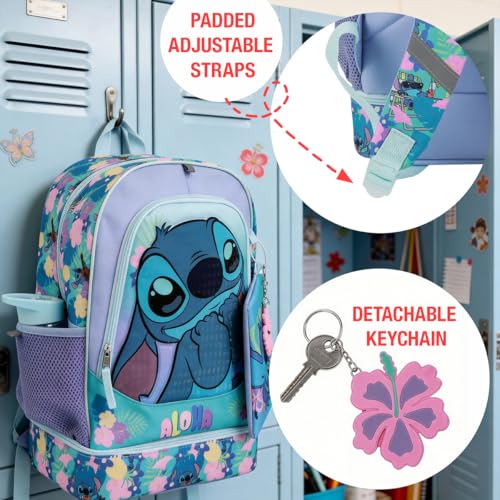 BIOWORLD Womens Kid Lilo & Stitch Backpack Set (Little Kid/Big Kid) Purple Onesize - color: Set Lilo & Stitch Purple, size: 16 Inches