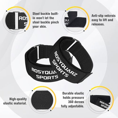BFR Booty Bands for Men/Women Glutes, Blood Flow Restriction Bands Plan for Legs &Hip Building, Adjustable Velcro Occlusion Bands Workouts,Quality Fabric Bands for Squat Butt &Thigh