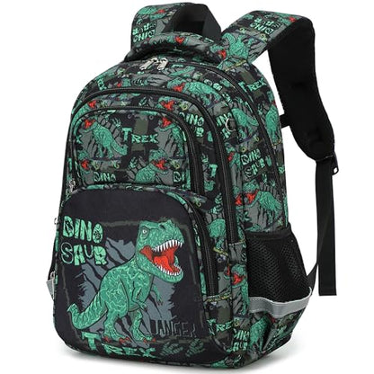 abshoo Cute Dinosaur School Backpack For Boys Elementary Kindergarten Kids School Bag (Dinosaur Black B) - color: Dinosaur Black B