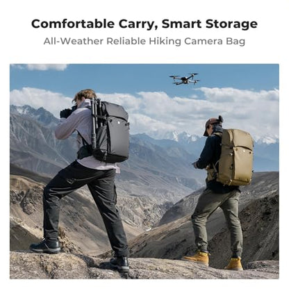 K&F CONCEPT Camera Backpack, 40L Large Capacity Camera Bag, Waterproof DSLR Camera Back Pack, Extra Large Photography Bag Backpack - color: Black, size: X-Large