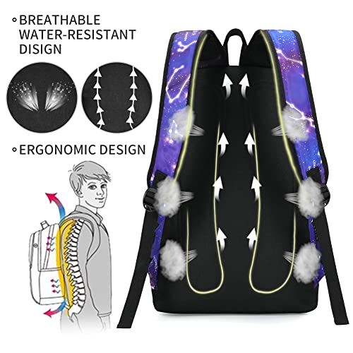 rickyh style School Backpack Travel Bag for Men & Women Lightweight College Back Pack with Laptop Compartmen - color: 04 Constellation