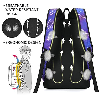 rickyh style School Backpack Travel Bag for Men & Women Lightweight College Back Pack with Laptop Compartmen - color: 04 Constellation