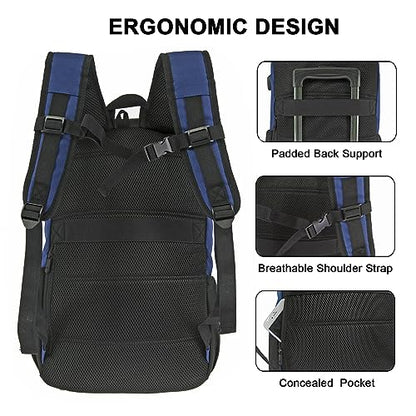 WOLT Laptop Backpack with USB Charging Port Fits Up to 17 Inch Laptop, College Backpack for Men Women, Computer Business Bookbag, Navy - color: Navy