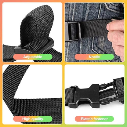 ZukoCert Adjustable Backpack Chest Strap, Heavy Duty Sternum Strap for Backpacks with Quick Release Buckle, Universal Add On Backpack Strap Clip for Enhanced Stability, for Hiking, Black
