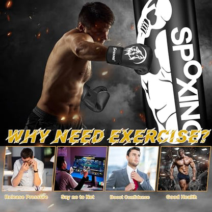 Heavy Punching Bag with Stand Adults Teens,70" Free Standing Boxing Bags,Kickboxing Training Equipment Bags for Beginners Kickboxing Training MMA Muay Thai Fitness Office Home Gym