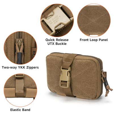 EXCELLENT ELITE SPANKER Tactical Molle Rip Away Ifak Pouch Utility First Aid Pouch Medical EMT Bag - color: Coyote Brown