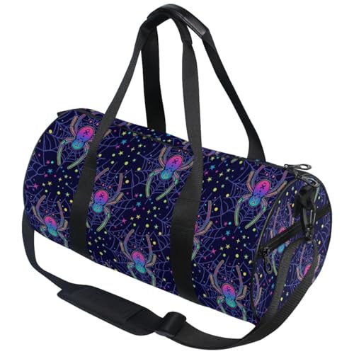 MNSRUU Duffel Bags Multi-colored Spiders Sports Gym Bag Travel Luggage Overnight Bags for Men Women Duffel Bags for Traveling - color: Goth 14
