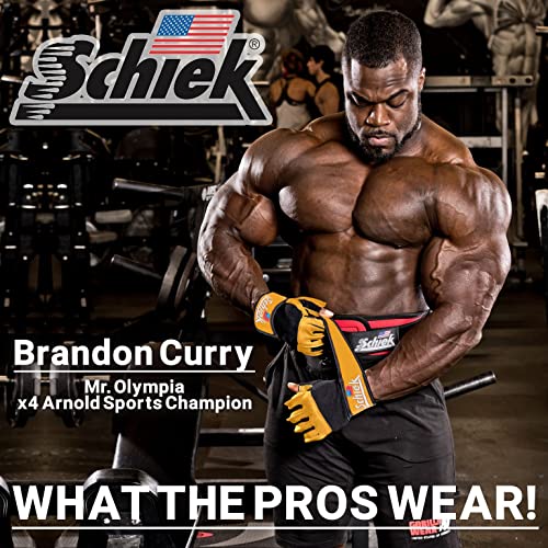Schiek Sport Model 415 Power Lifting Fingerless Glove - Long Lasting Weight Lifting Grip Gloves - size: Medium