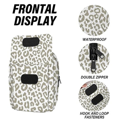 Cute Small Camera Bag with Photographer Camera Sling Bag Waterproof Dslr Camera Case Compatible with Nikon Sony Lightweigth for Women or Men（Grey Leopard Cheetah Print） - color: Grey-d20