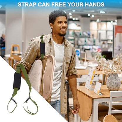 PATIKIL Carrying Beach Chair Straps, Adjustable Beach Chair Straps Shoulder Carrying Straps for Folding Chair Backpack, Dark Green - color: Dark Green
