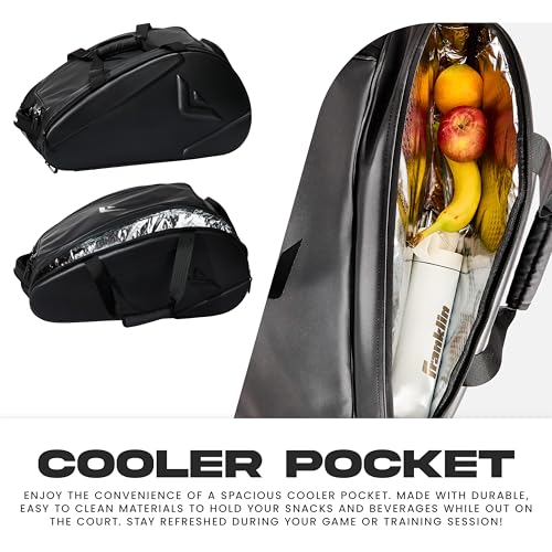 Franklin Sports Pickleball Pro Series Bag II - Court Backpack + Duffel Bag for Paddles, Balls + Equipment Storage - color: Black