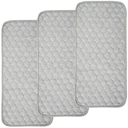 BlueSnail Quilted Thicker Waterproof Changing Pad Liners 3 Count(Gray 13” x 27”) - color: Gray(13” X 27”)