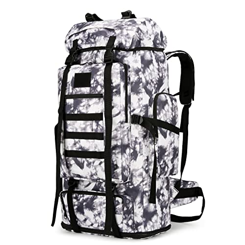 Hiking Backpack for Men 70L/100L Camping Backpack Military Rucksack Molle 3 Days Assault Pack for Climbing | Camping Backpack - color: 100l-blackwhite