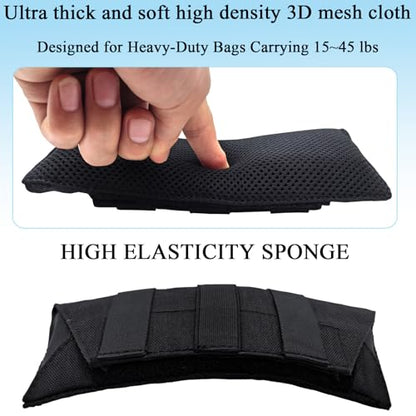 Ultra Thick Shoulder Strap Pad 2 Pack, Heavy Load Backpack Strap Pads, High Elasticity Tactical Bag Shoulder Pads - color: 2PCS-Black