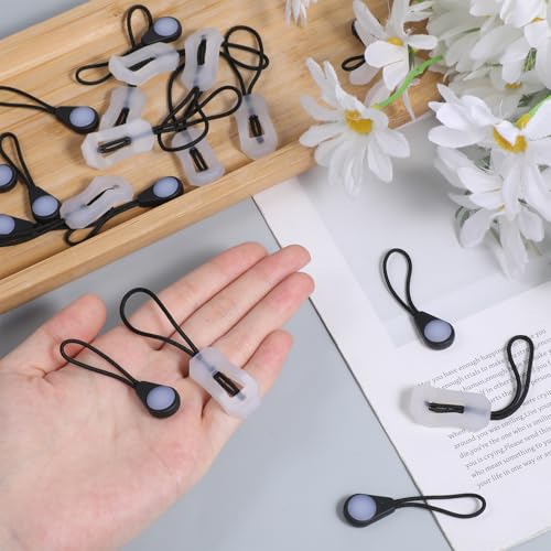 20 Pcs Self Luminous Backpack Zipper Pulls, Glow in the Dark Zipper Pulls Luggage Zippers Pull Head for Outdoor Mountaineering Camping Jackets Handbags