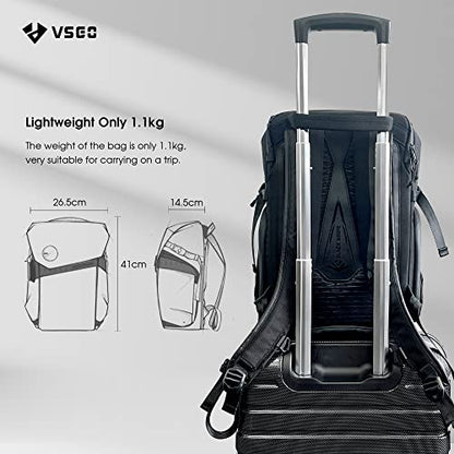 VSGO Black Snipe Camera Backpack 16L – Lightweight 1.1kg Professional DSLR/SLR Photography Bag for Sony, Canon, Nikon Cameras, DJI Stabilizers, Travel & Outdoor Use - size: 16L