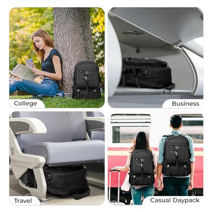 Large Travel Backpack for Men Women,Carry on Backpack with Shoe Compartment USB Charging Port,College Backpack,Bookbag fit 17.3 Inch Laptop for Business Hiking Camping (Fits 4.92-5.91 ft height) - size: 17.3 inch