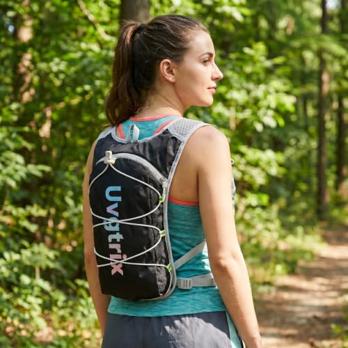 Hydration Vest Backpack with 2L Water Bladder, Lightweight Breathable Run Pack for Cycling Hiking Climbing Running - color: Black