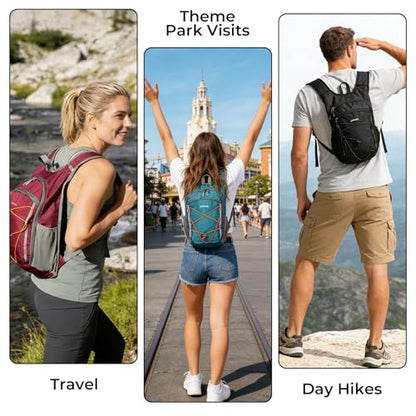 13L Small Hiking Backpack for Women Men, Lightweight Foldable Day pack, Packable Daypack for Travel, Camping (Yellow) - color: Yellow