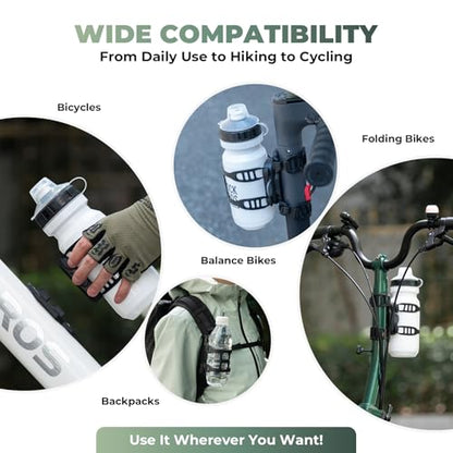 ROCKBROS Magnetic Strap Water Bottle Holder with Quick-Release Button for Road Bikes, Mountain Bikes, Scooters, Backpacks, and Folding Bikes - size: Hollow Strap Design