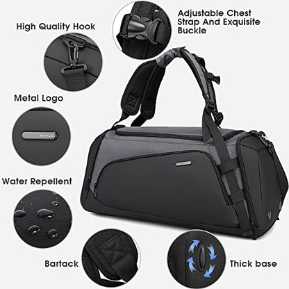 BANGE Gym Sports Duffel Backpack for Man & Women… - color: Grey