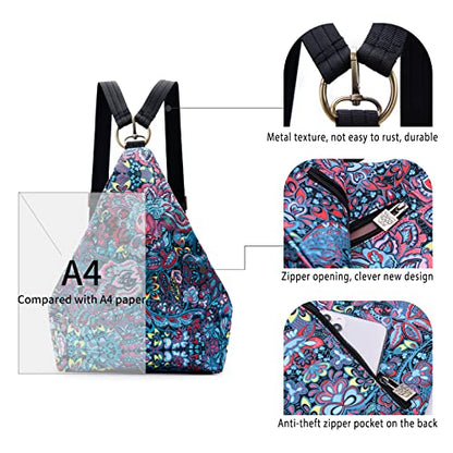 Black Butterfly Premium Backpack for Women, Bohemia Style Fashion Casual Daypack Backpack, Small Backpack Purse (03-blue plus) - color: 03-blue Plus