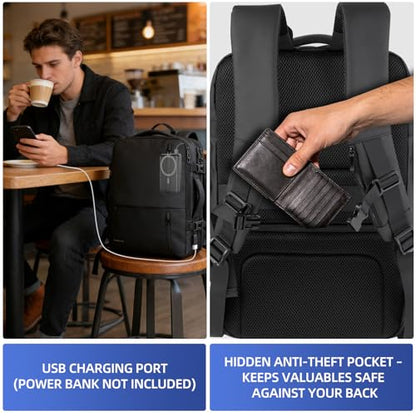 TPAID Vacuum Backpack 25L-40L with Built-in Pump, Fits 17" Laptop - size: 17 IN