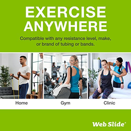 Web Slide Rubber Saddle Web Anchor Strap — 12 Pack — Perfect for Bands, Bilateral Tubes, and Unilateral Tubes — Physical Rehab Accessory for Clinic, Home, or Gym