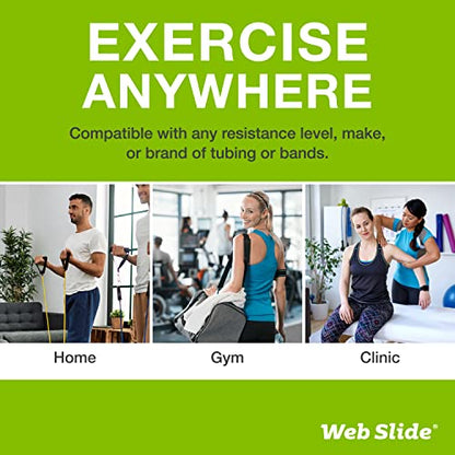 Web Slide Rubber Saddle Web Anchor Strap — 12 Pack — Perfect for Bands, Bilateral Tubes, and Unilateral Tubes — Physical Rehab Accessory for Clinic, Home, or Gym