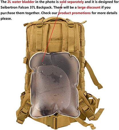 Seibertron Falcon Water Repellent Hiking Camping Backpack Compact Pack Summit Bag Khaki 37L - color: Khaki 37l(size:11"*11"*19")