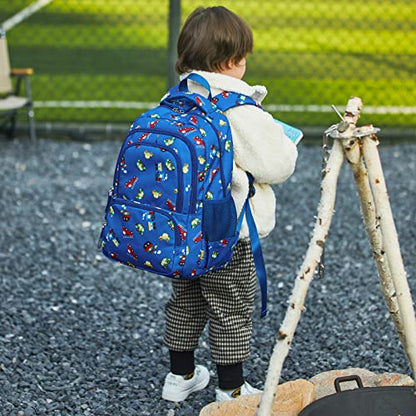 CLUCI Kids Backpack for Boys Bookbags Preschool Toddler Daycare School Bag Elementary Kindergarten Lightweight Waterproof Bluey Backpack Cars - color: 1-4 Blue Car