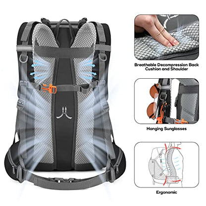 Maelstrom Hiking Backpack,Camping Backpack,50L Waterproof Hiking Daypack with Rain Cover,Lightweight Travel Backpack,Black - color: 50l Black, size: 50L