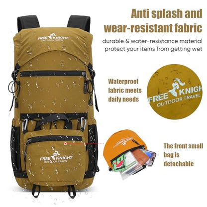 Bseash 30L Lightweight Hiking Backpack, Outdoor Sport Waterproof Travel Bag Daypack for Cycling Climbing Skiing (Khaki) - color: Khaki
