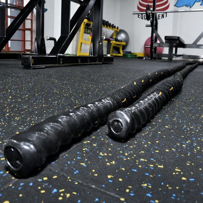 Fitvids Battle Rope 1.5Inch 2 Inch Diameter Poly Dacron 30 FT, 40 FT, 50 FT Length, Heavy Ropes for Home Gym and Workout - style: 2-Inch, 30FT