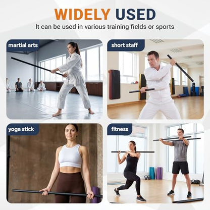 Silipull 4ft & 6ft Collapsible Foam-padded Bo Staff, Safe Martial Arts Training & Practice Stick for Beginners, Escrima & Yoga, Portable with Carry Bag