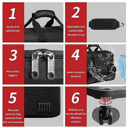 Nurse Rolling Medical Duffle Bag Work Nursing School College Student Must Have Clinical Home Health Cna Nr Gifts Carry On Bag with Wheels Doctor Emt Ems Healthcare Equipment Homecare Physician (Black) - color: Black