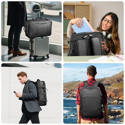 travel inspira Vacuum Compression Backpack 65L, Carry On Backpack with Electric Pump, TSA Lock, Water Resistant, Laptop Compartment for Travel, Camping, Business, Weekend Trips - color: Black Carry on
