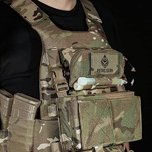 PETAC GEAR Tactical Molle Admin Pouch, Small Organizer Pocket for Tactical Vest/EDC Gun Belt/molle Platform. - color: MC