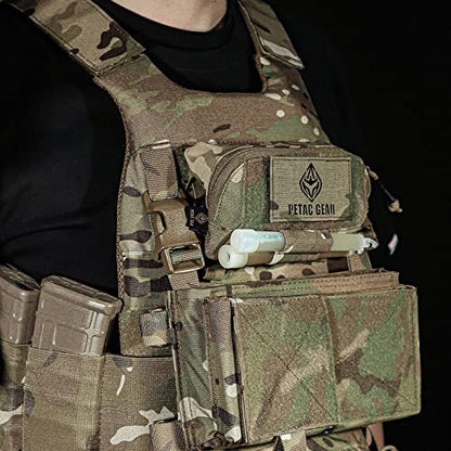 PETAC GEAR Tactical Molle Admin Pouch, Small Organizer Pocket for Tactical Vest/EDC Gun Belt/molle Platform. - color: MC