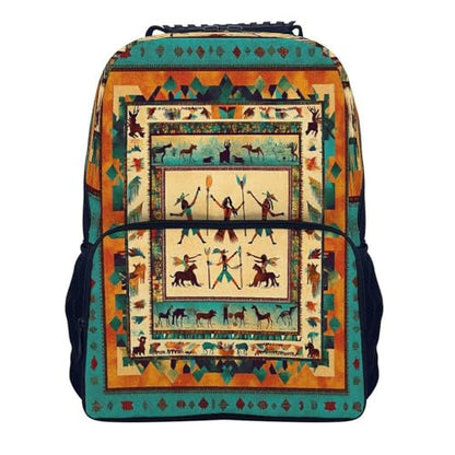 Supdreamc Rucksacks Lightweight Multipurpose Anti-Theft Southwestern Native American Indian Shoulder Bag Large Capacity Business Computer Bag With Smooth Zippers - color: Pattern 432