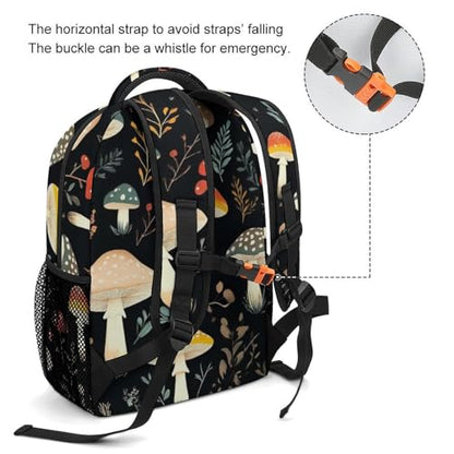 Casual Laptop Backpack for Men Women Travel Large Daypack Lightweight Backpack Dark Wild Mushrooms Bookbags for College Office Hiking - color: Color(533)