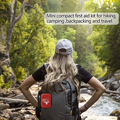 Portable Mini First Aid Kit Compact Medical Kits with Compartments, Waterproof Small EVA Case for Car, Home, Outdoors, Sports, Camping, Hiking and Office - size: Mini