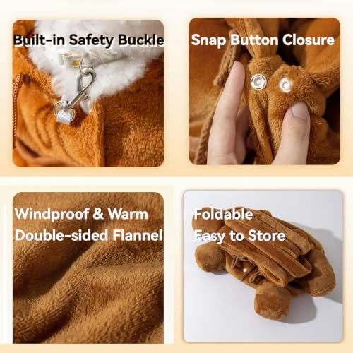 Cat Puppy Plush Outing Backpack Cute Bear Bee Design Anti-Escape Bag for Kitten Cat Small Dog Gift Choice - color: bear, size: Medium