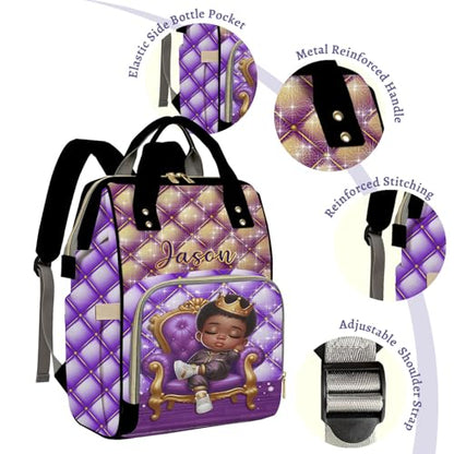 Custom Diaper Bag with Name,Personalized Diaper Bag Backpack &Insulated Water Bottle Mother Gift,Custom Monogram Baby Travel Bag Nursing Diaper Mommy Backpack with Adjustable Shoulder Straps Nappy Bag - color: Design 22